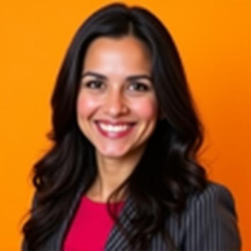 Professional headshot of Maria Garcia, a woman with a bright smile and long dark hair.